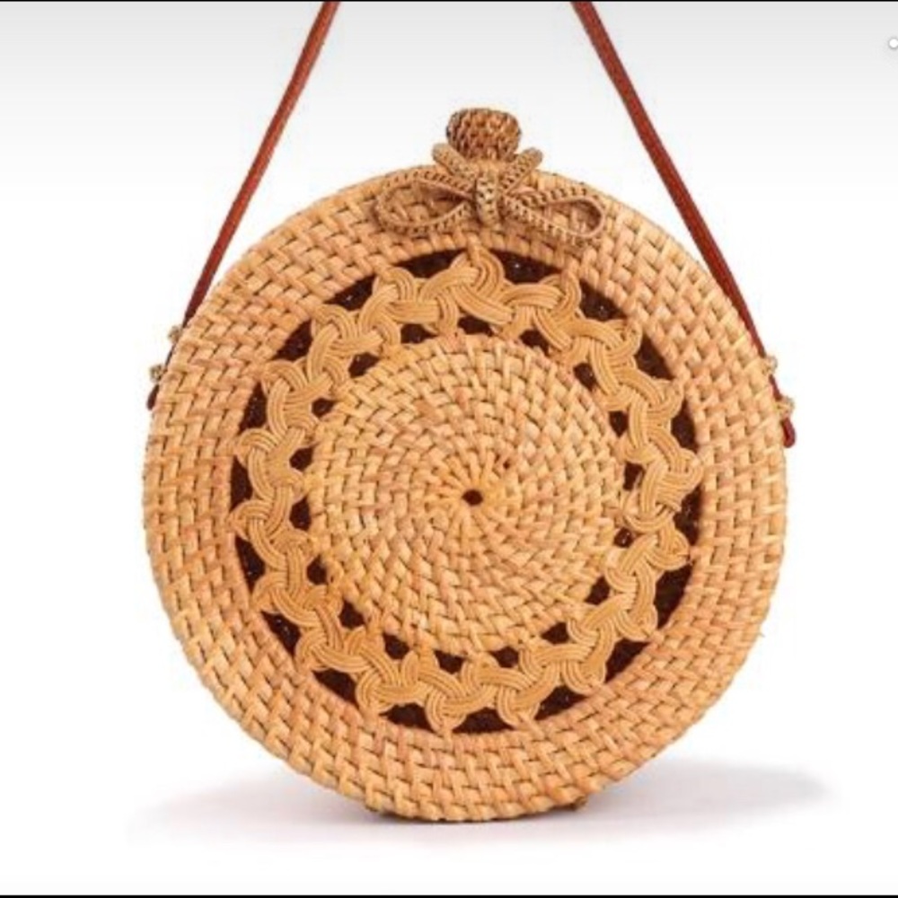 NWT woven rattan bag